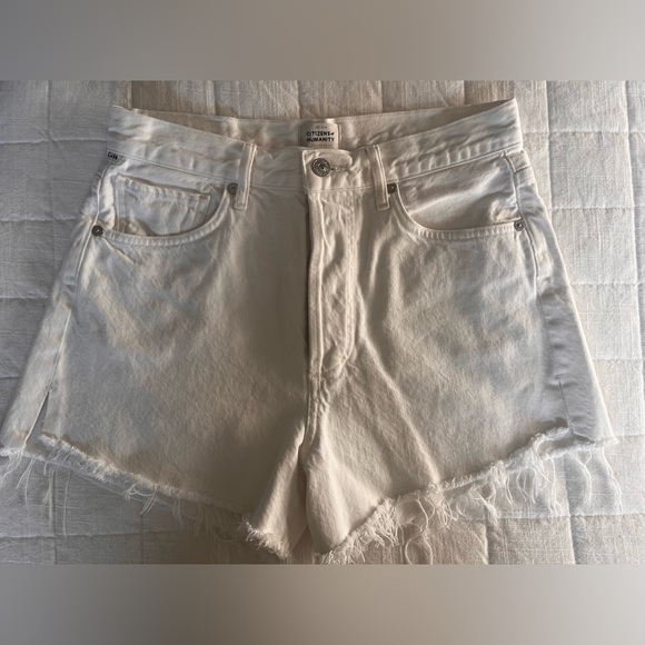 Citizens of Humanity High-Rise Cut-Off Denim Shorts Size 26 - Picture 4 of 11